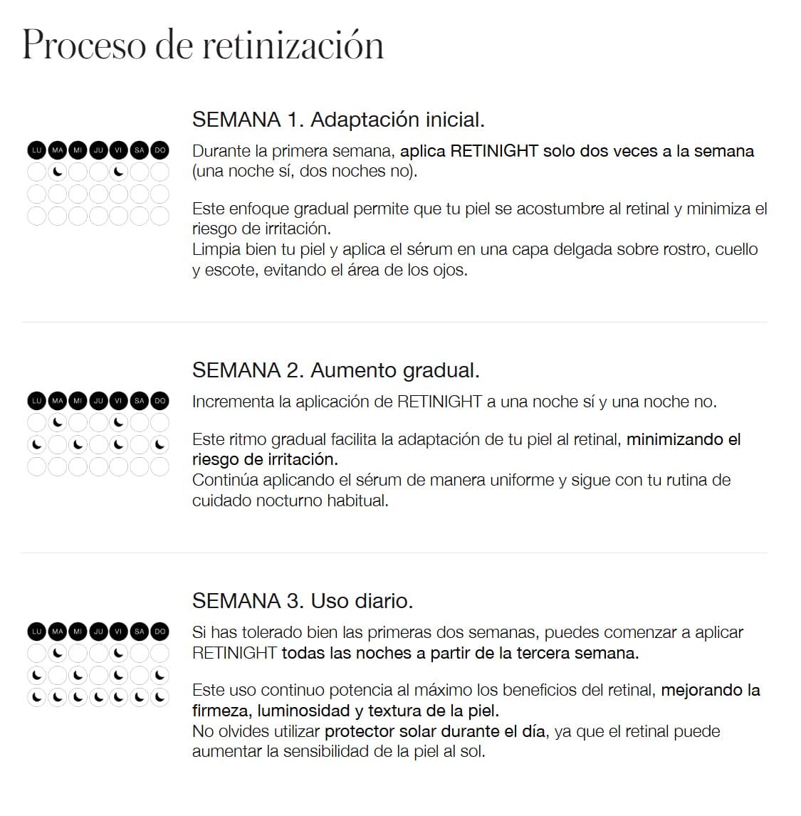 proceso de retinizacion